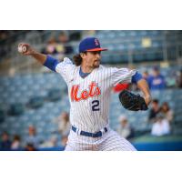 Syracuse Mets pitcher Chris Mazza allowed just three hits and one run in seven innings pitched on Friday night