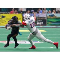 Jarrod Harrington of the Arizona Rattlers looks for additional yards against the Sioux Falls Storm