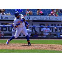 Rene Rivera hit a go-ahead, two-run home run for the Syracuse Mets in the bottom of the eighth inning on Sunday afternoon